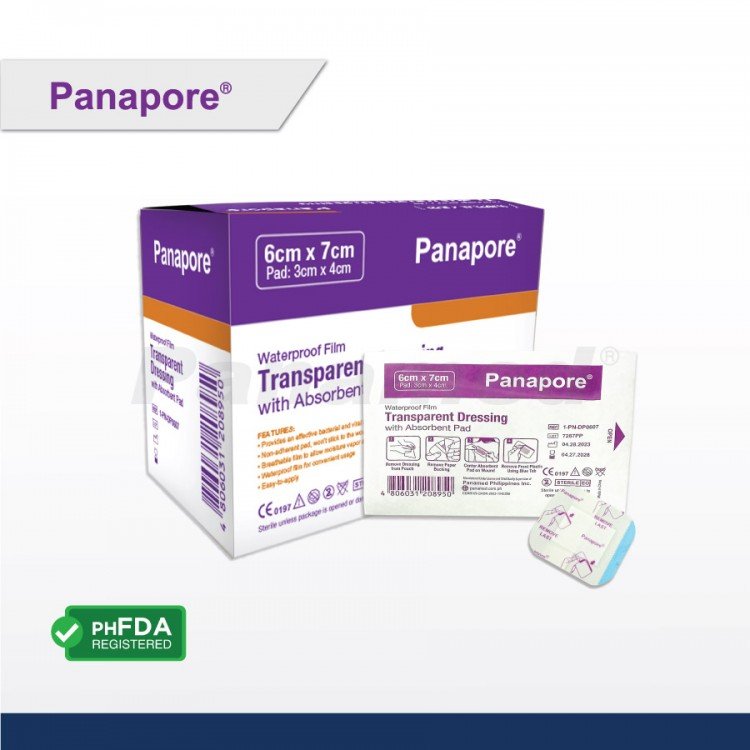 Panapore Transparent Dressing w/ Pad 6x7cm (sold by box of 50s)